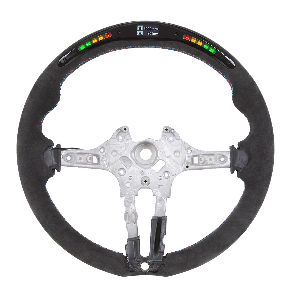 Racello R3Z1 Alcantara Lenkrad mit LED Display für BMW 1er-4er X1-X6 M2 M3 M4