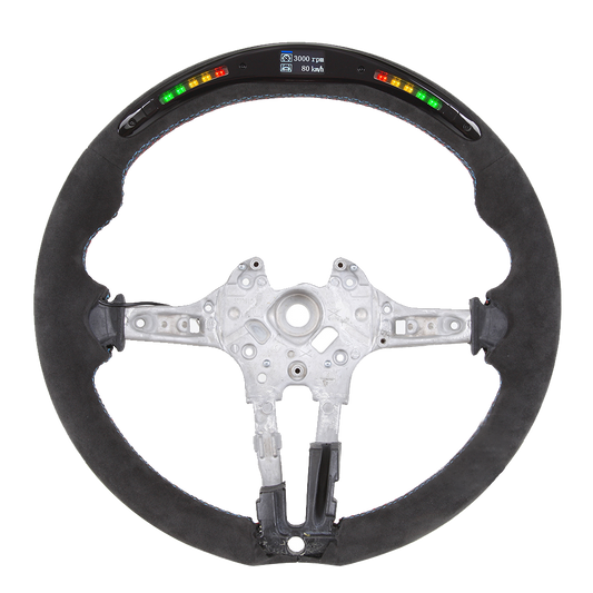 Racello R3Z1 Alcantara Lenkrad mit LED Display für BMW 1er-4er X1-X6 M2 M3 M4
