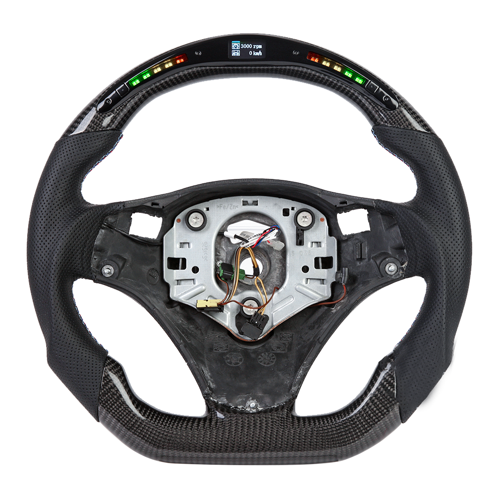 Racello R2Z4 Carbon Lenkrad mit LED & Schaltwippen für BMW 1er 3er X1