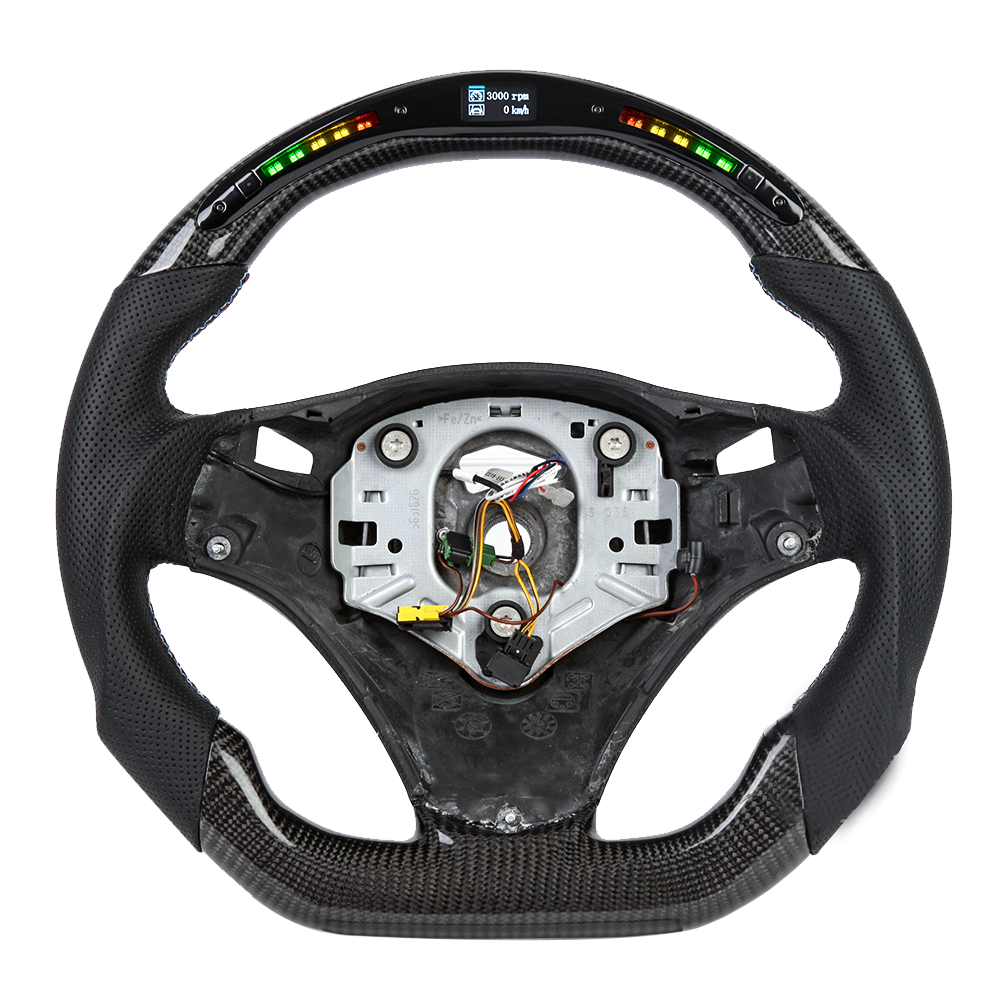 Racello R2Z5 Carbon Lenkrad mit LED Display & Schaltwippen-Aussparungen für BMW 1er 3er X1