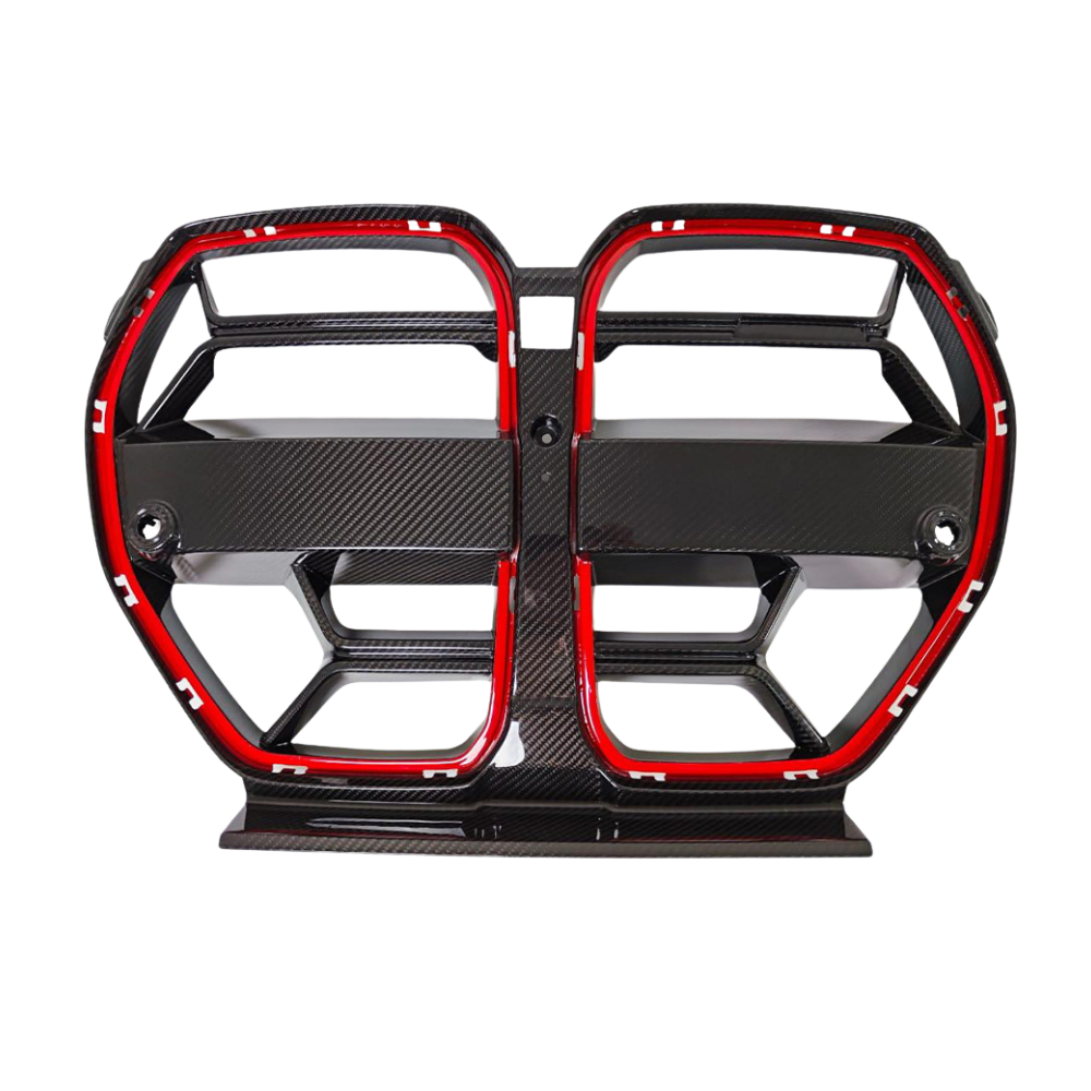 Racello Carbon CSL Rot Style Frontgrill für BMW G80 G81 G82 G83 M3 M4