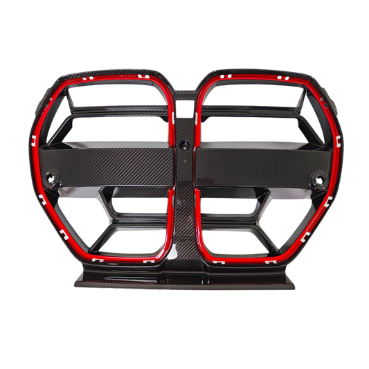 Racello Carbon CSL Rot Style Frontgrill für BMW G80 G81 G82 G83 M3 M4