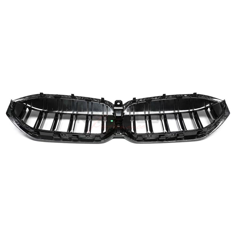 G3X1 Echtcarbon Nierengrill BMW 3er G20 G21 LCI schräge Frontansicht