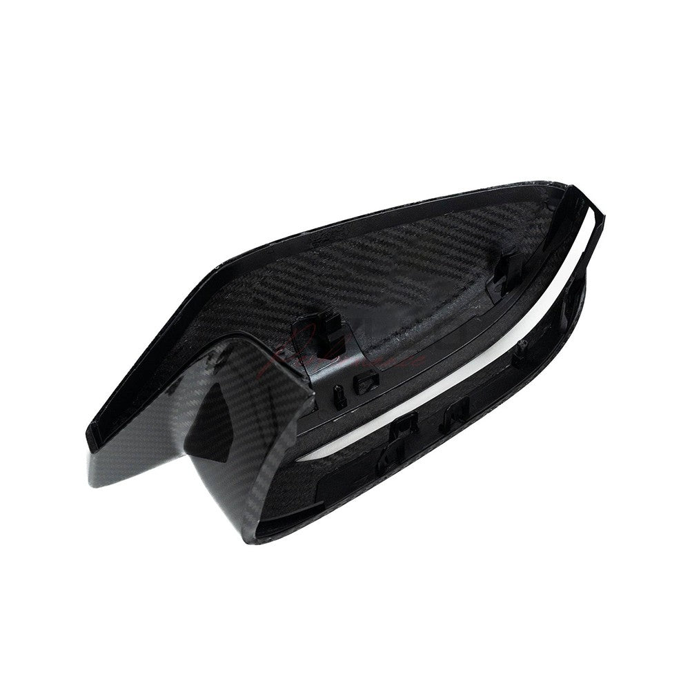 M4X1 Echtcarbon Spiegelkappen BMW G22 G23 schräge Einzelansicht