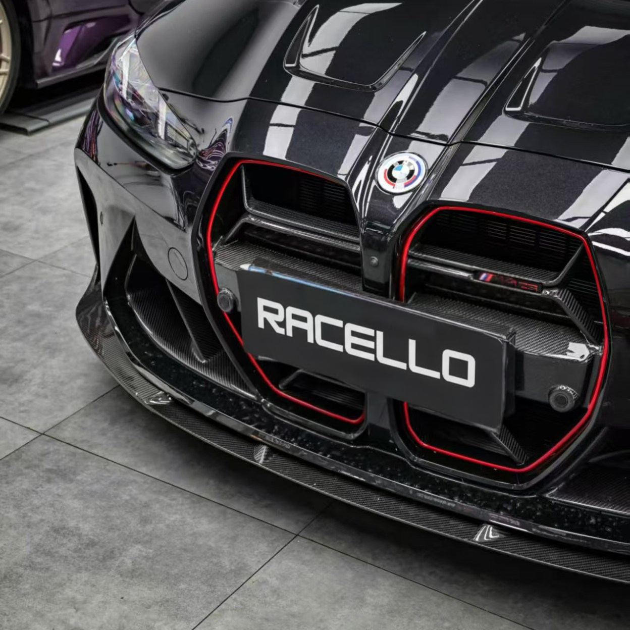 Racello Carbon CSL Rot Style Frontgrill für BMW G80 G81 G82 G83 M3 M4